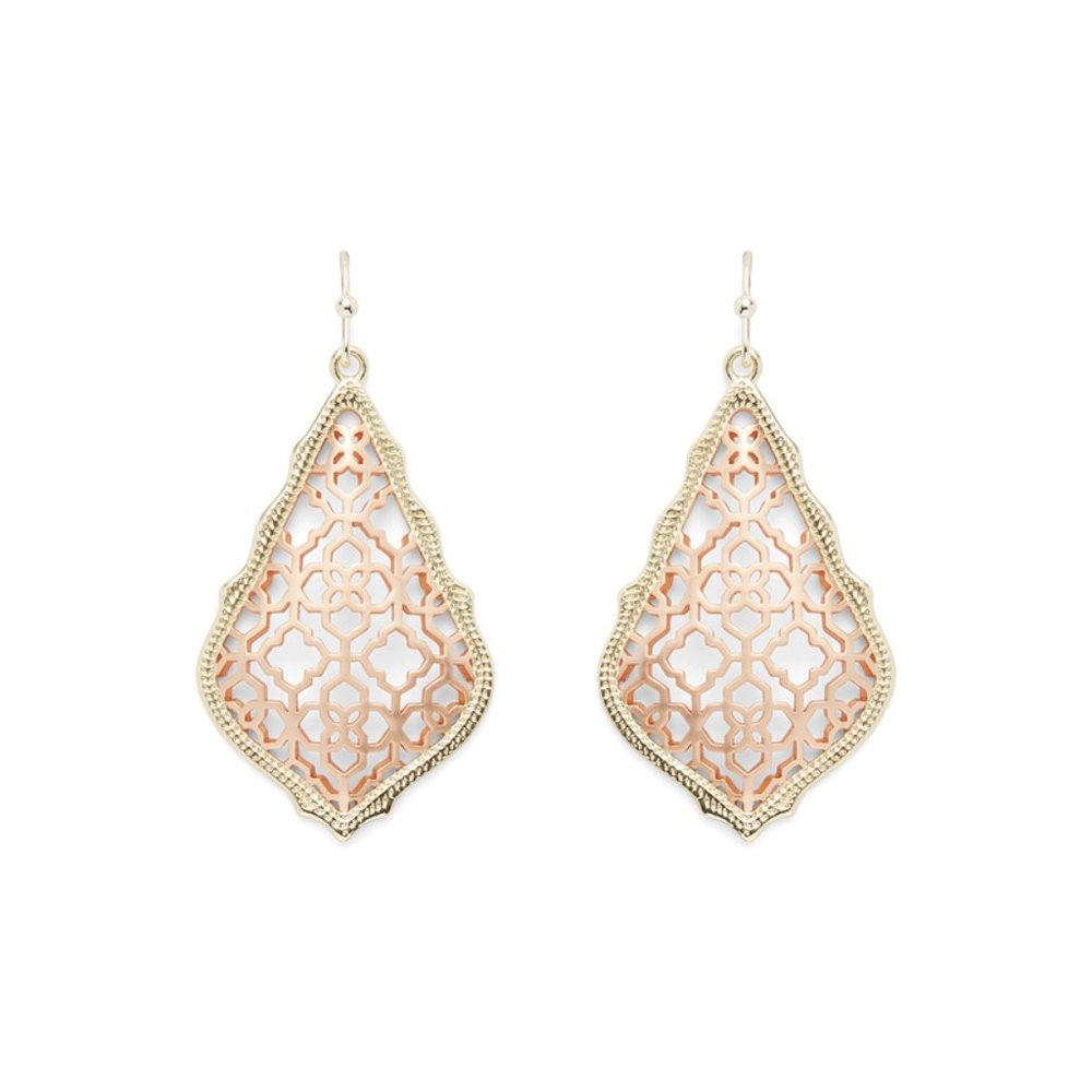 Kendra Scott Addie Gold Drop Earrings in Rose Gold